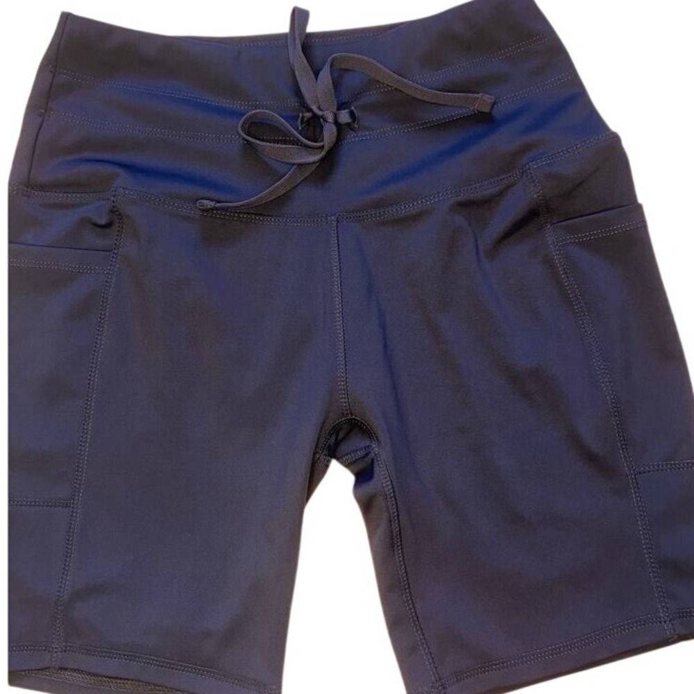 NYL Fitted Biker‎ Shorts Drawstring Dark Blue Women's Size M
